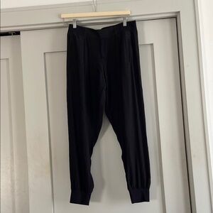 ATM Silk Black Jogger Sweatpants with Elastic Cuffs Size S
